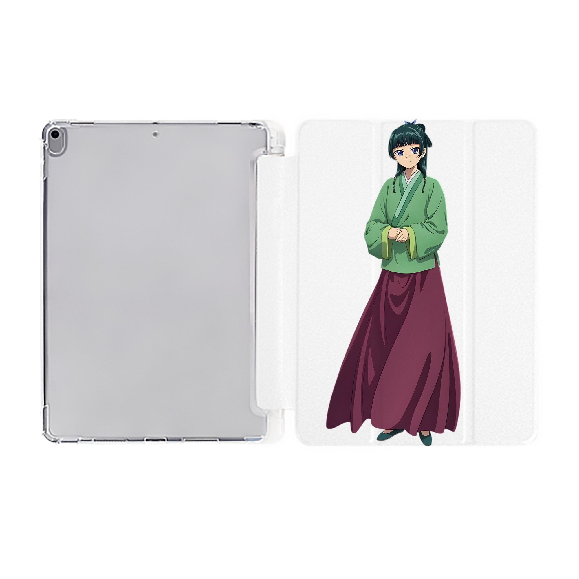 （画像用） 薬屋のひとりごと The Apothecary Diaries IPad ケース ペン収納付き 三つ折りスタンド PUレザー×シリコン 対応機種9.5/10.5/10.9インチ
